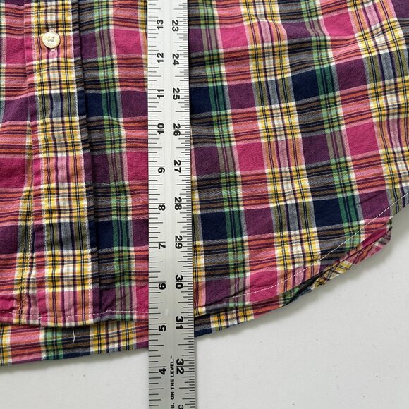 Brooks Brothers 346 Button Down Shirt Mens Size L Pink Blue Plaid Long Sleeve - Picture 10 of 10